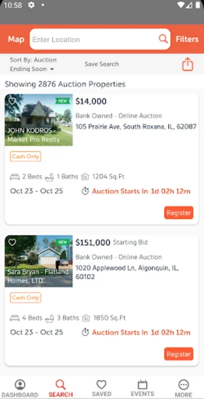 Xome Auction for Android - Bid on Real Estate Auctions