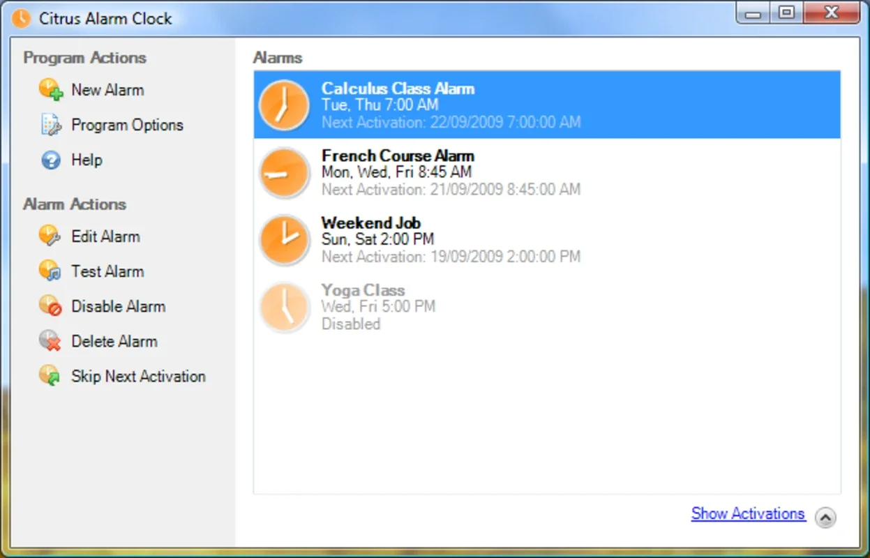 Citrus Alarm Clock for Windows - Wake Up Happily