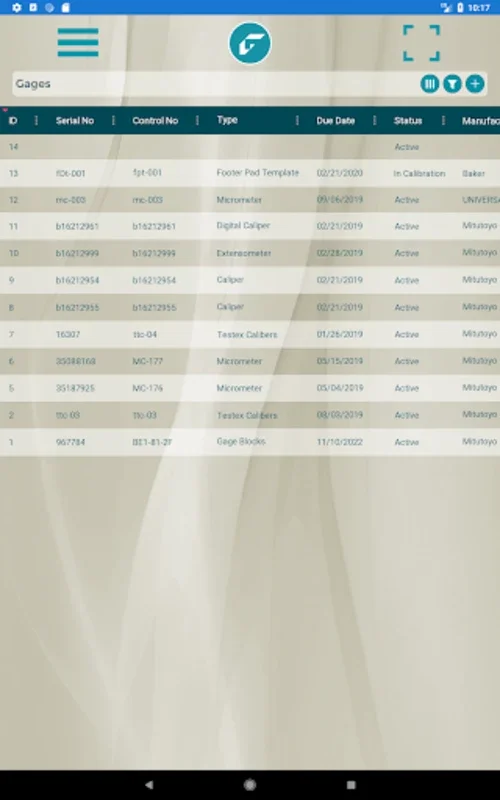 GageList for Android: Streamline Calibration Management