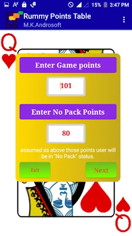 Rummy Points Table for Android - No Downloading Needed! (Android)