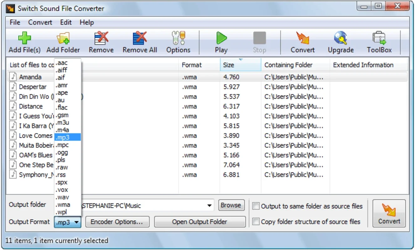 Switch Audio File Converter for Windows - Convert Any Audio Format