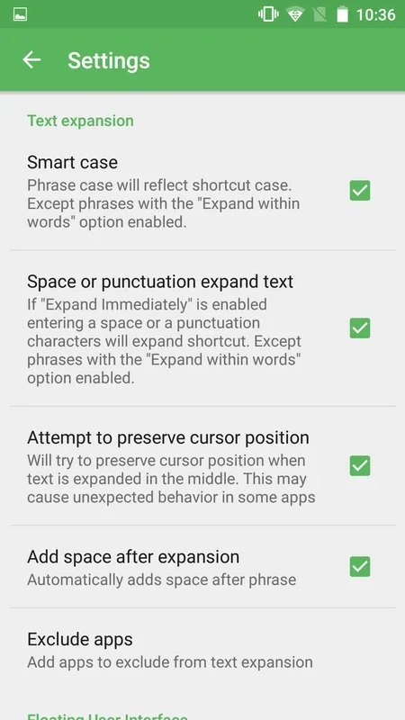 Texpand for Android - Create Text Shortcuts Easily