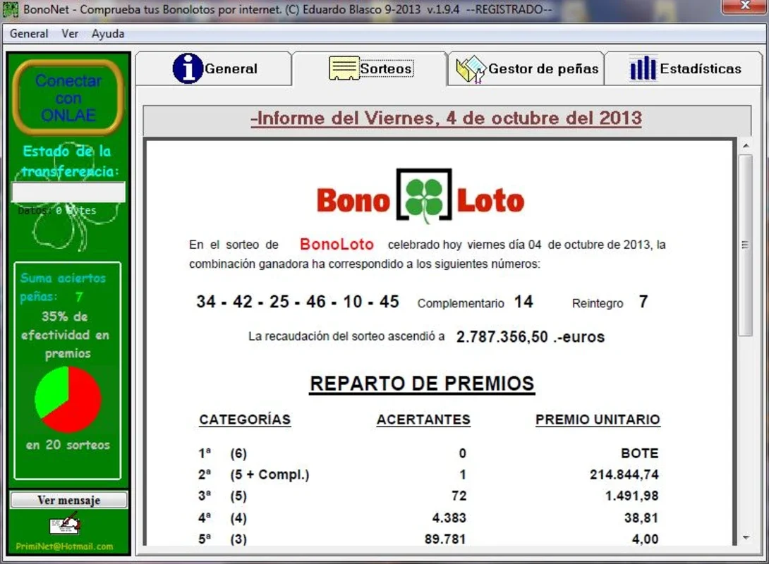 BonoNet for Windows - Manage Lottery Numbers Easily