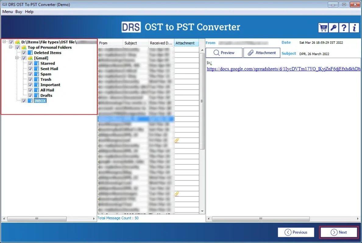 MigrateEmails OST to PST Converter Tool for Windows