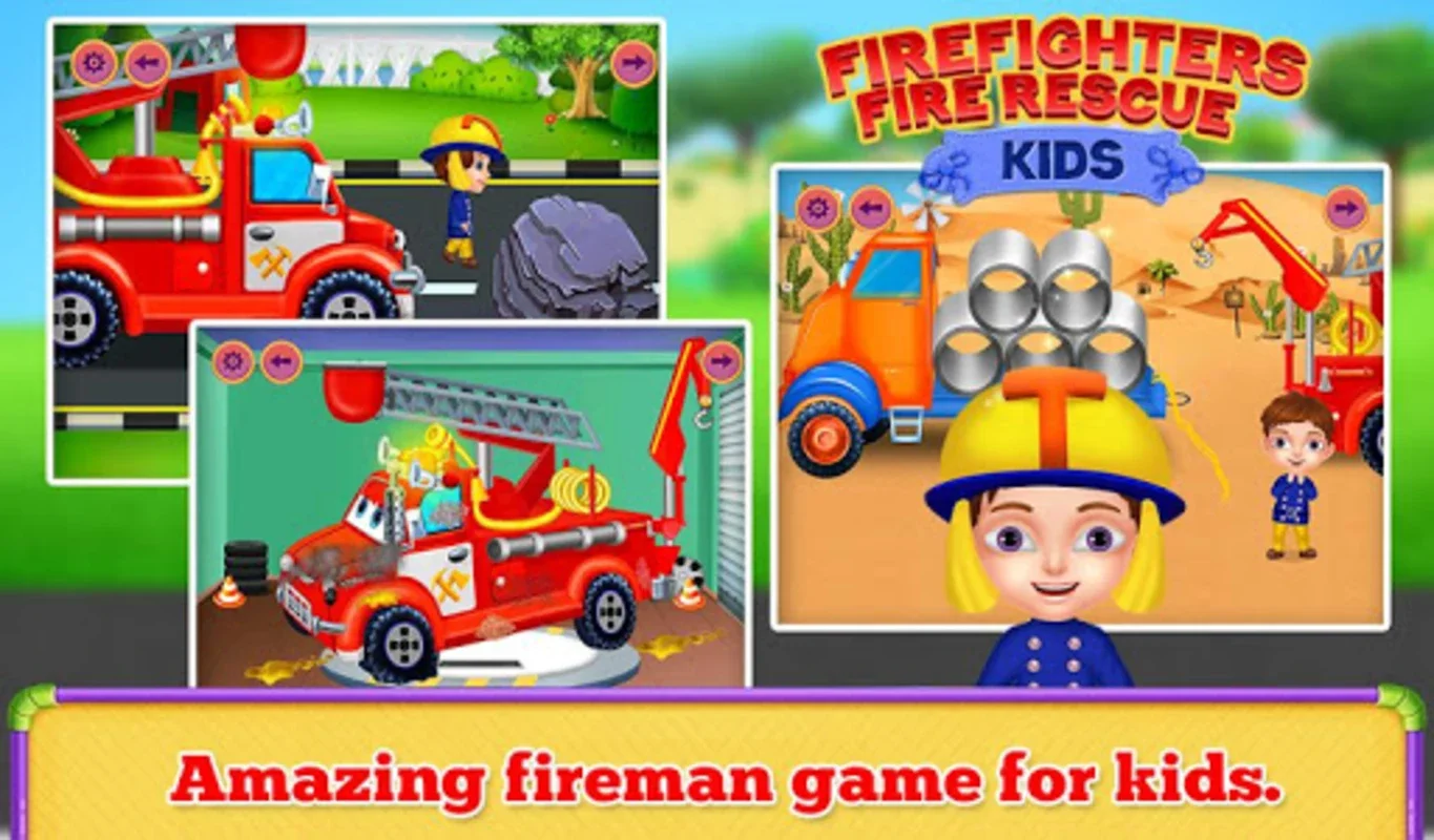 Firefighters Fire Rescue Kids for Android - Thrilling Rescue Sim