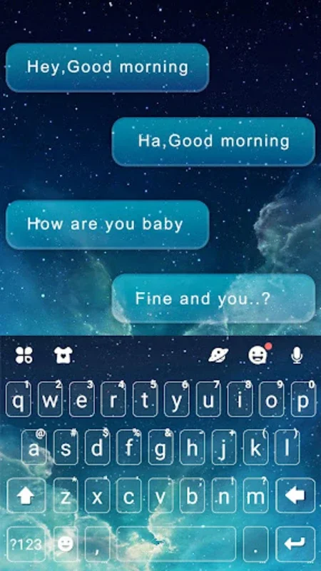 Simple Galaxy Theme for Android: Customize Your Typing