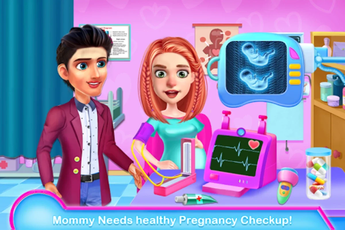 Mommy Maternity Newborn Twins Babies Nursery for Android - Realistic Parenting Sim