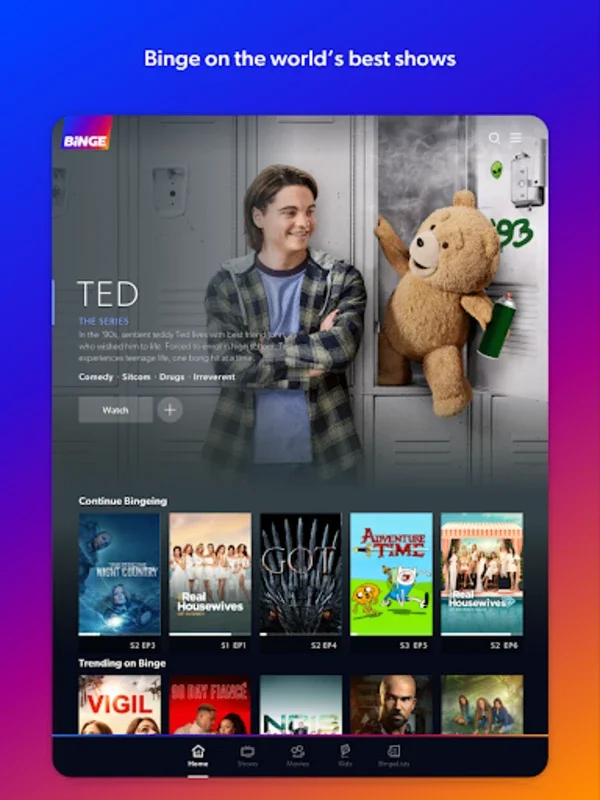 Binge for Android TV - Stream on Android with APK from AppHuts