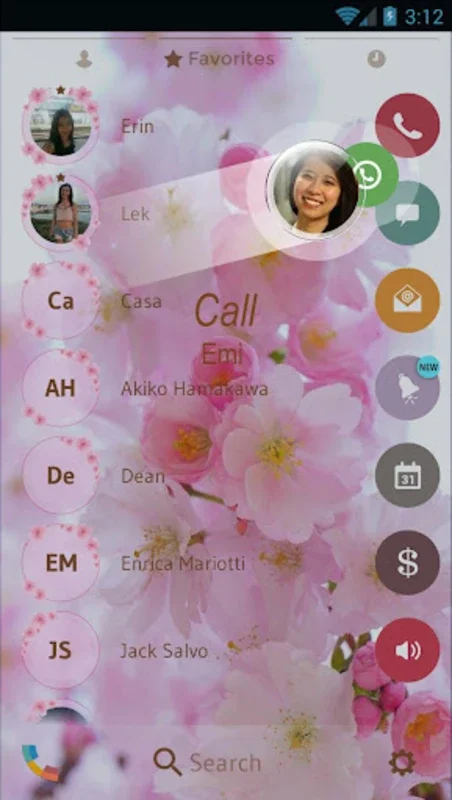 Theme Dialer Love Sakura for Android - Enhance Your Phone