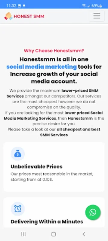 Honestsmm - SMM Panel for Android: Efficient Marketing