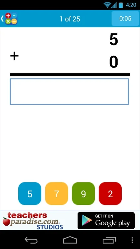 Math Practice Flash Cards for Android: Enhance Your Math Skills