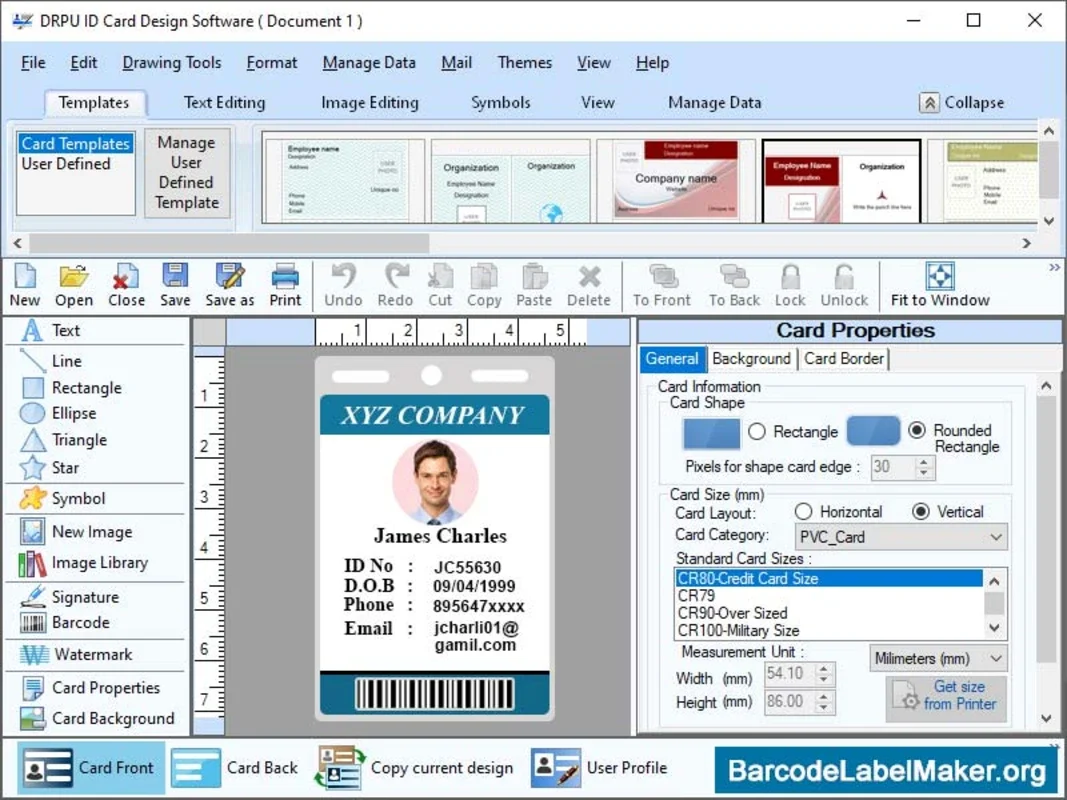 ID Cards Software for Windows - Design Professional ID Cards