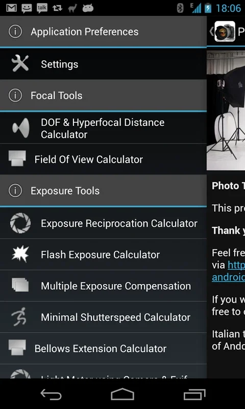 Photo Tools for Android - Free App for Photographers