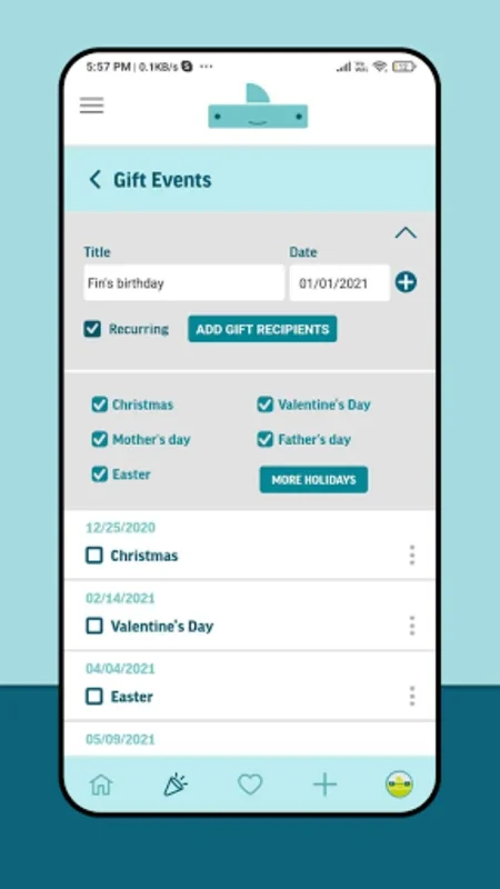 Slow Hammerheads for Android - Gift Management Made Easy