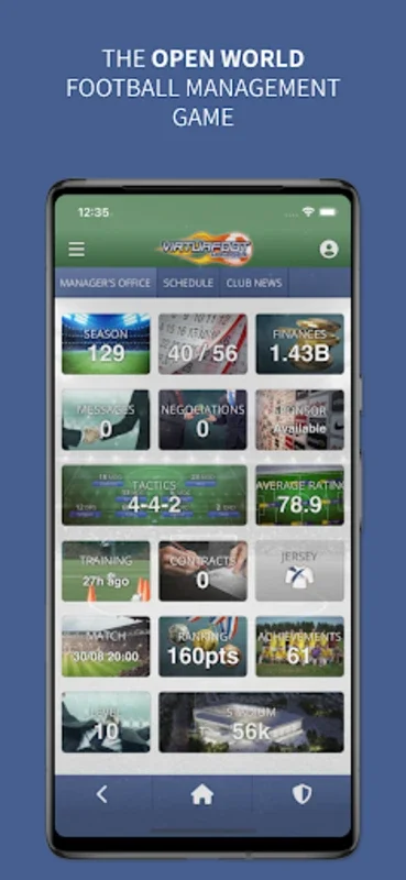 Virtuafoot Football Manager for Android - Master Football Strategy