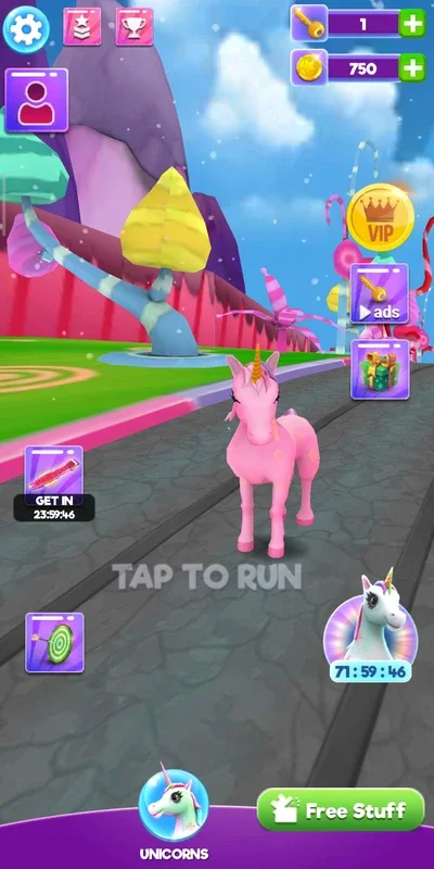 Unicorn Run for Android - Fun for Young Players