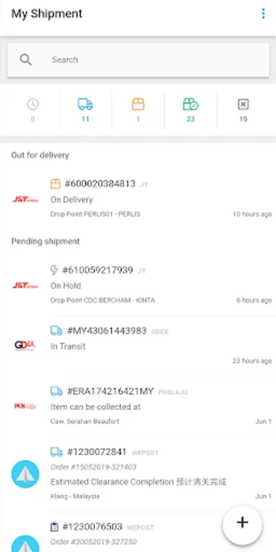 Tracking.my Package Tracker for Android: Efficient Parcel Tracking