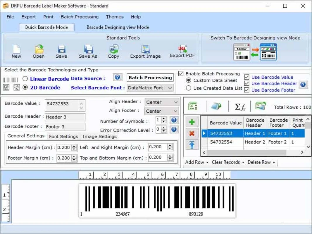 Standard Barcode Label Generator for Windows - Professional Label Creation