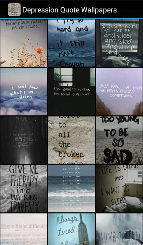 Depression Quote Wallpapers for Android - No Downloading Needed