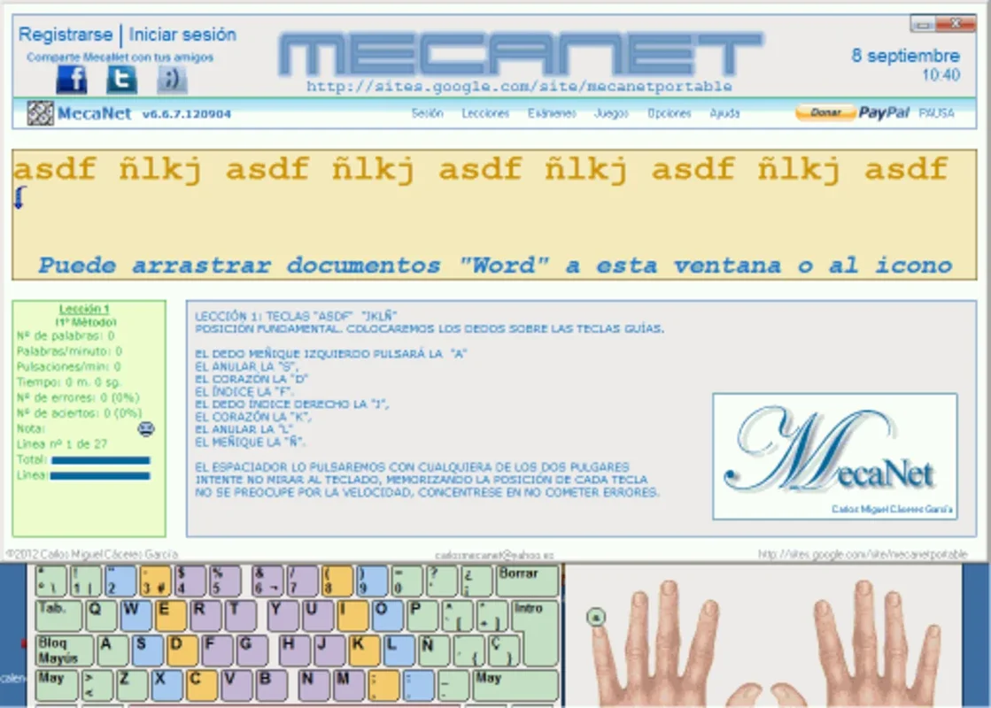 MecaNet for Windows - A Great Typing Course