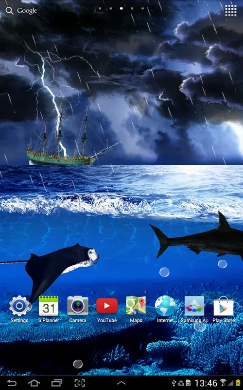 Ocean storm live wallpaper for Android - Stunning 3D Oceanic Scenes