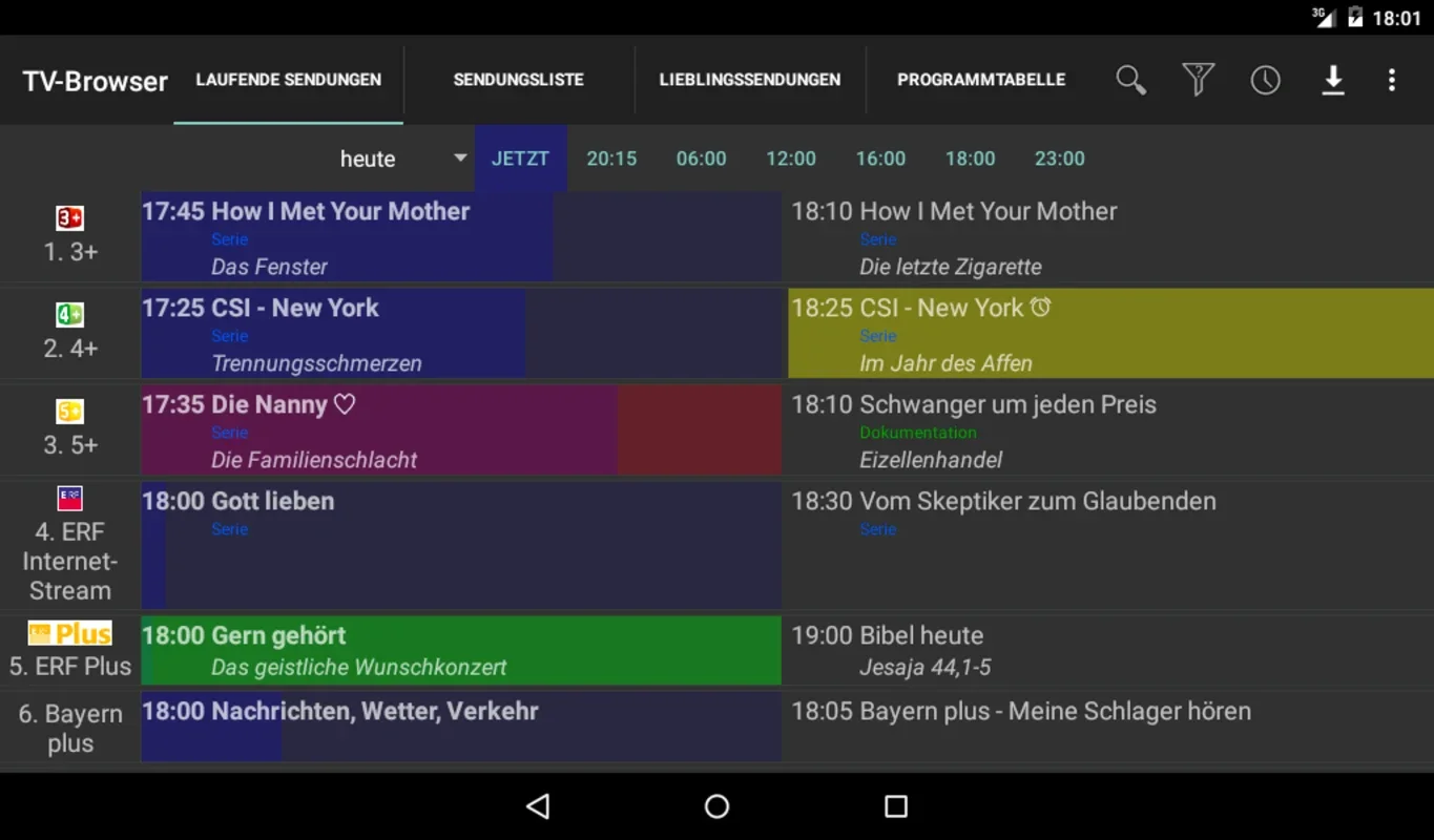 TV-Browser for Android: Access Hundreds of Stations