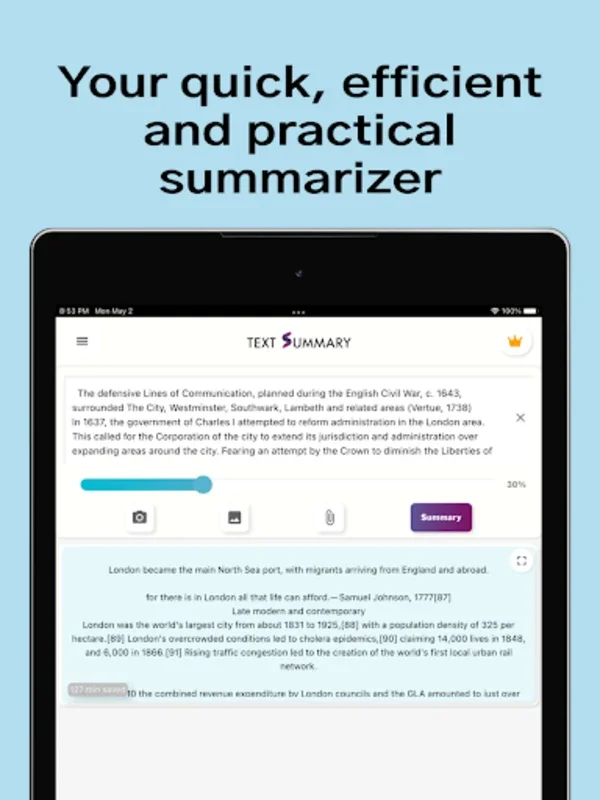 Text Summary - Short Summarize for Android - No Downloading Involved