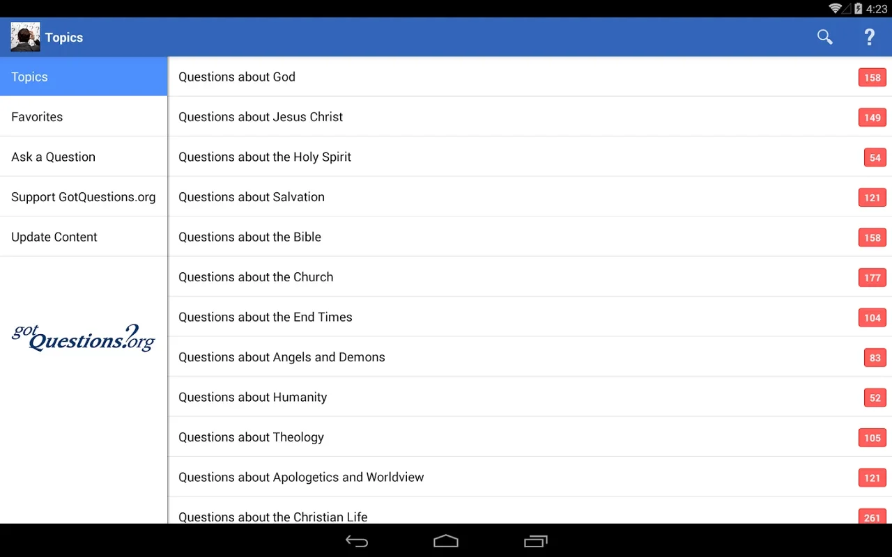 Got Questions? for Android - Explore Biblical Questions