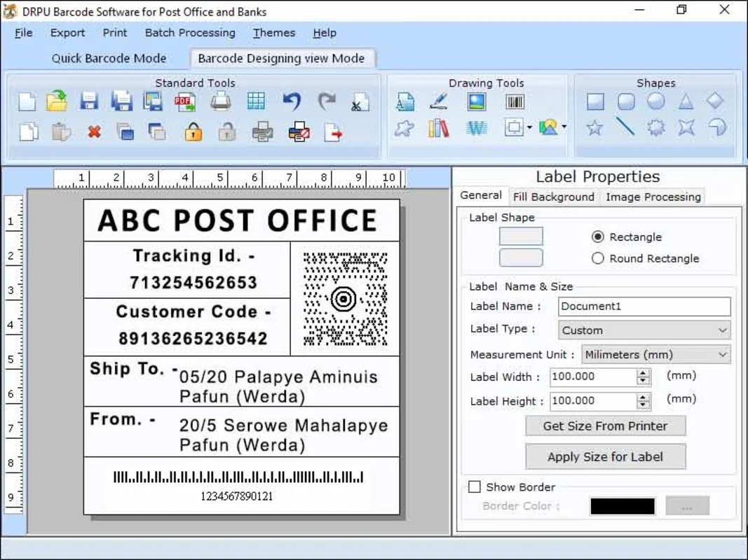 Postal Service Barcode Creator Program for Windows - Efficient Barcode Generation