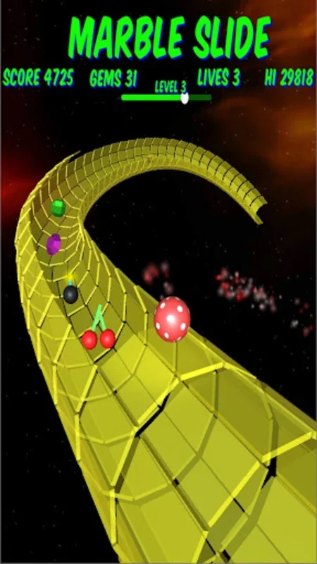 Marble Slide for Android: Cosmic Slide Racing