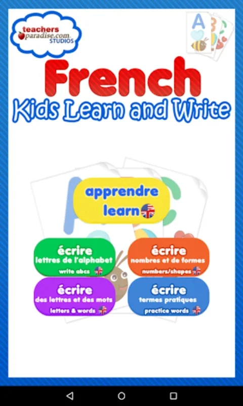 Kids Learn and Write French for Android: Interactive Language Learning