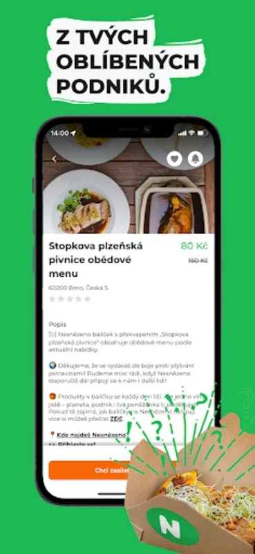 Nesnězeno for Android - Save on Gourmet Meals & Reduce Food Waste