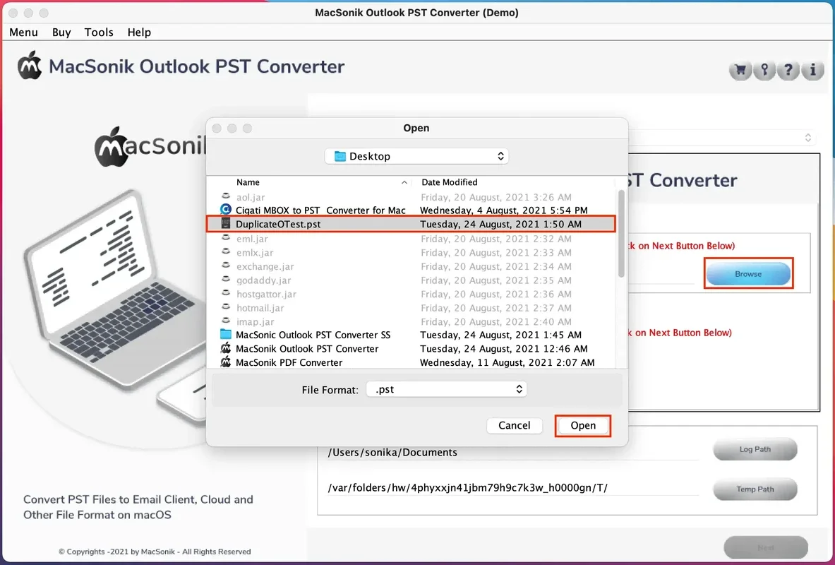 MacSonik Outlook PST Converter for Mac: Efficient PST File Conversion