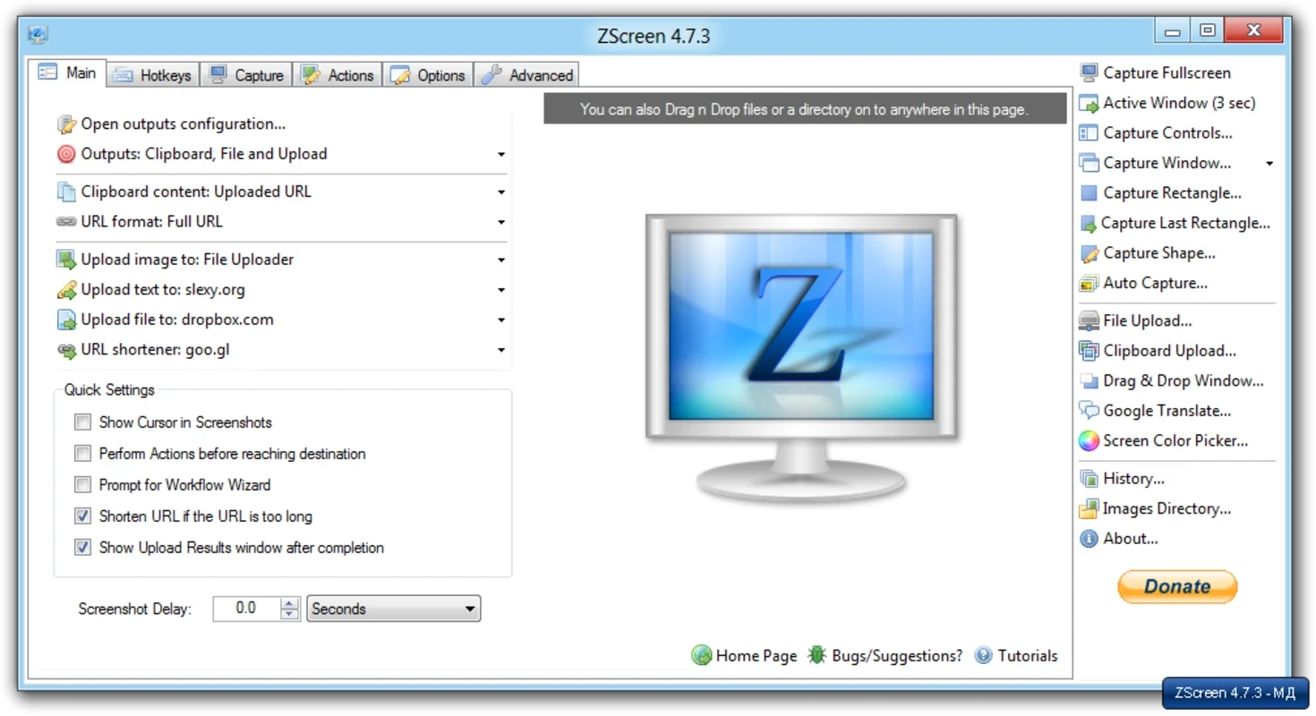 ZScreen for Windows - Capture Screenshots Easily