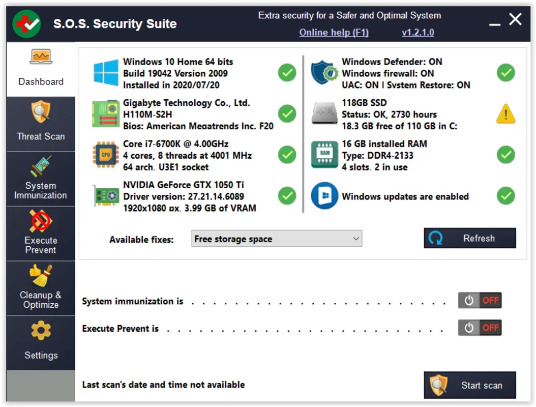 S.O.S Security Suite for Windows - Protect Your PC