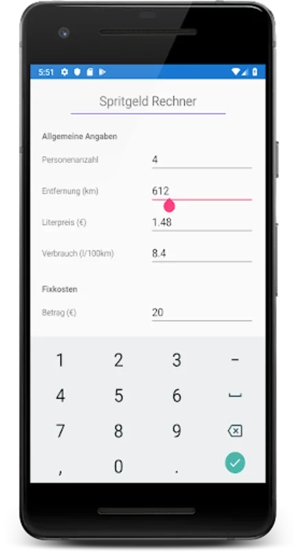 Spritgeld Rechner for Android - Simplify Fuel Cost Splitting