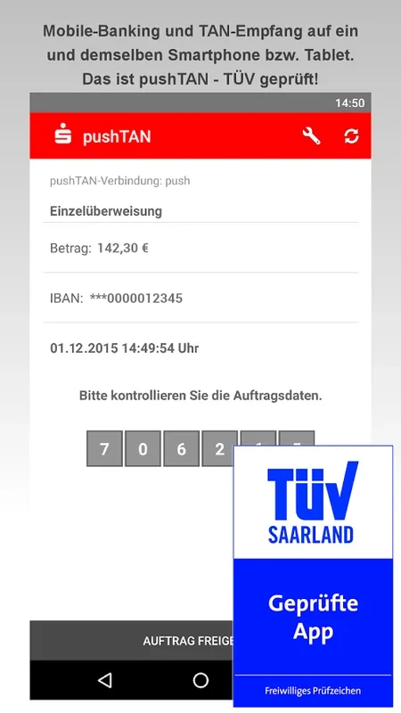 pushTAN for Android - Secure Banking App