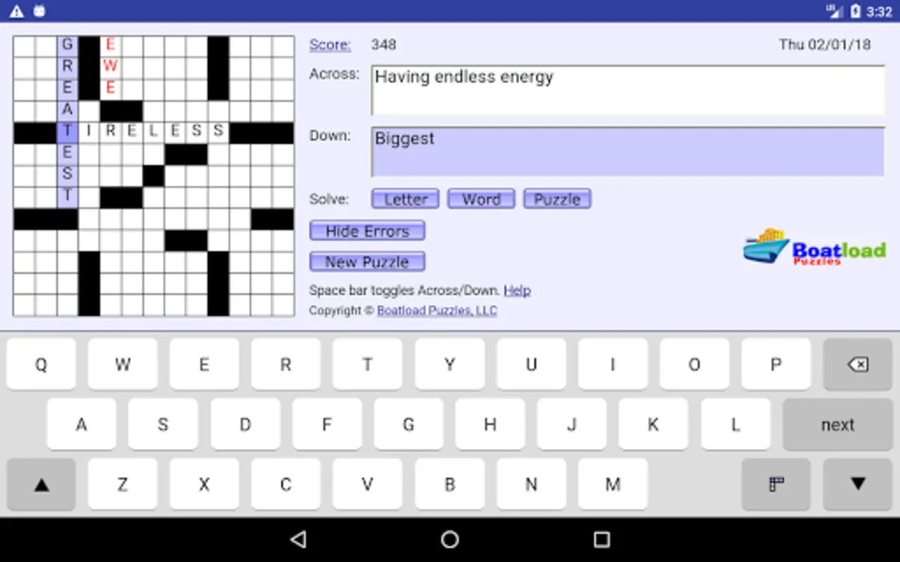 Daily Crosswords for Android - Enjoy 40,000 Puzzles