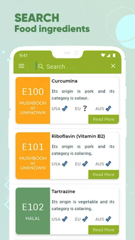 Halal Food Check for Android: Check E-Numbers Easily