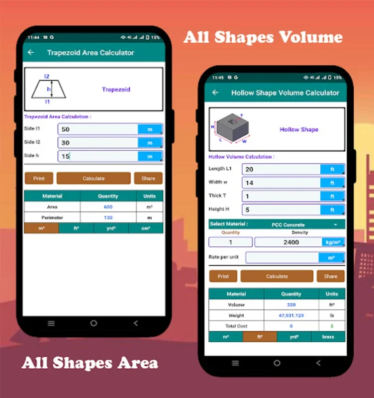 Construction Calculator App for Android - No Downloading Needed