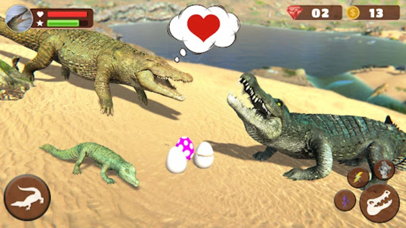 Wild Crocodile Family Sim Game for Android - Realistic Jungle Survival