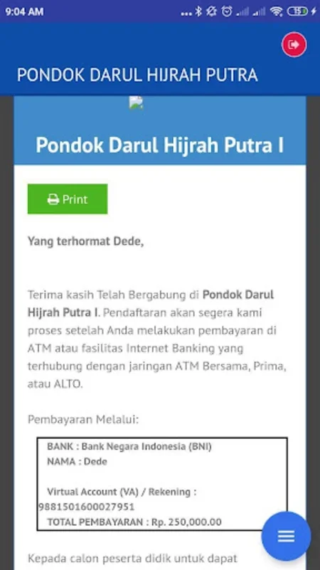 Darul Hijrah for Android - Simplifying Student Registrations