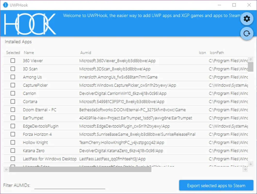 UWPHook for Windows - Integrate Xbox & UWP Games with Steam