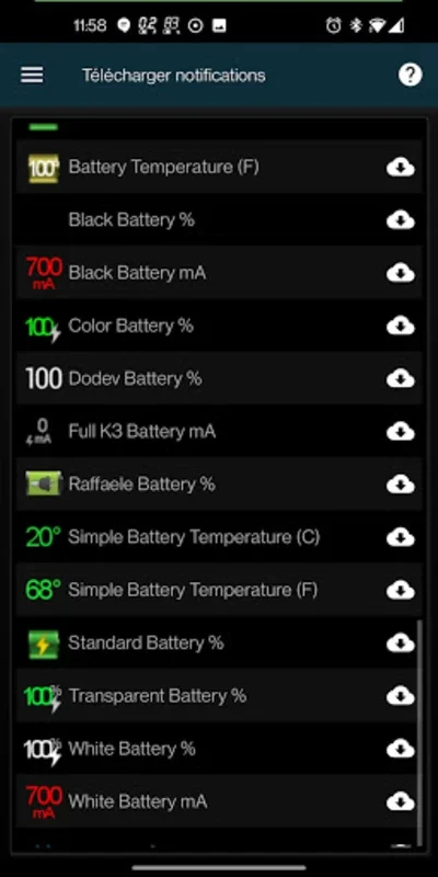 3C Icons - Battery Temp. °F (M for Android: Monitor Battery Health