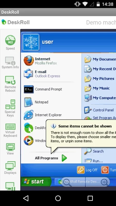 DeskRoll Remote Desktop for Android - No Downloading Required