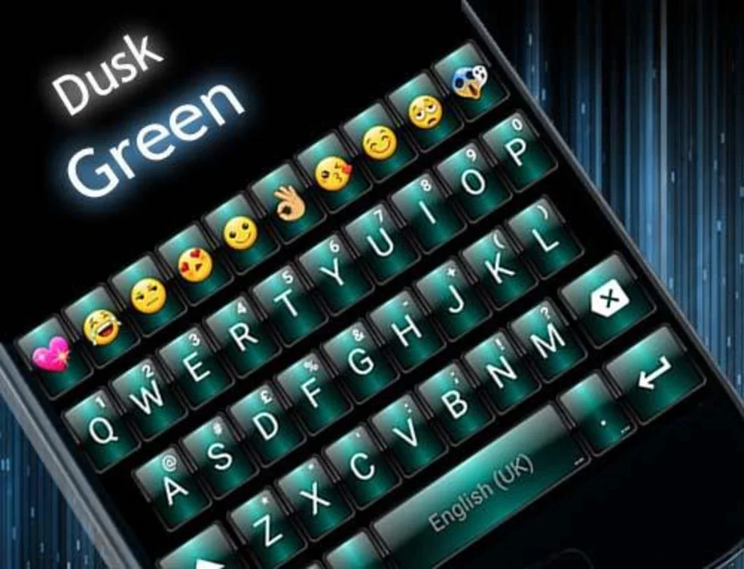 Emoji Keyboard DuskGreen Theme for Android: Enhance Your Typing