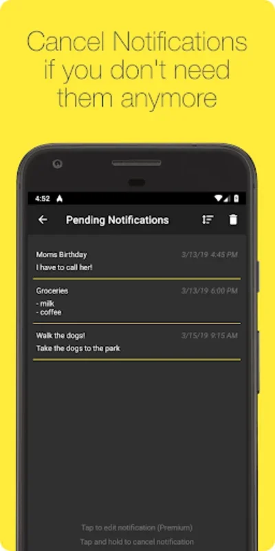 PushMe - Notification Reminder for Android: Customizable Reminders