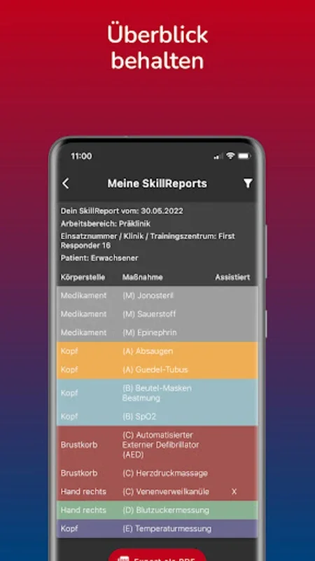 SkillReport for Android: Efficient Medical Information Management