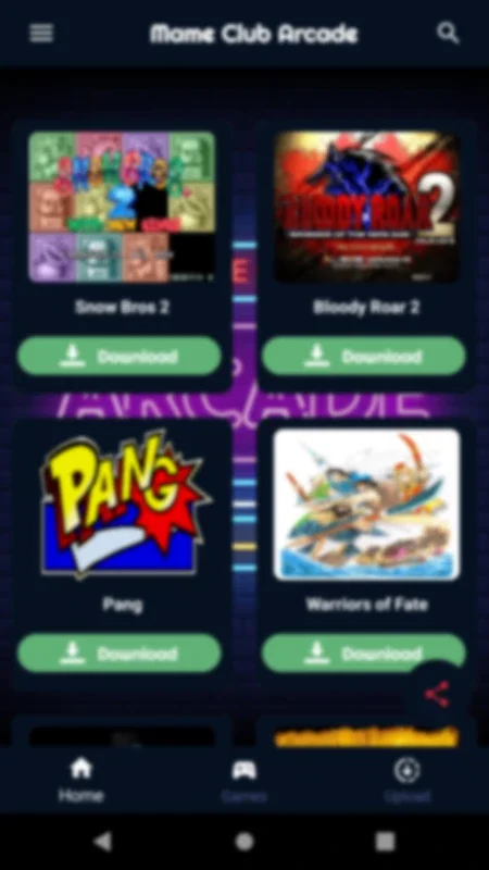 Mame Club Arcade for Android - Enjoy Classic Games