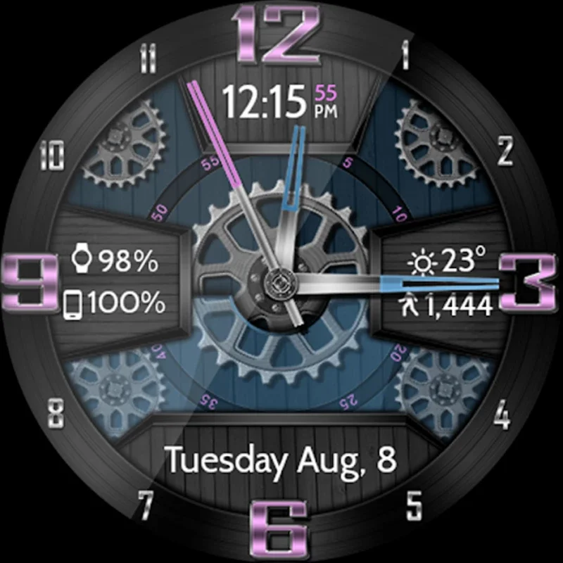 Wooden Gears HD Watch Face for Android - Elegant Customization